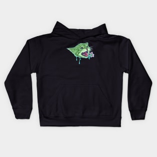 Here Kitty Kitty in Green Kids Hoodie